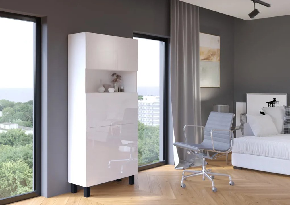 PC stolík Home (biela lesklá). Akcia -22%. Vlastná spoľahlivá doprava až k Vám domov. 1124933