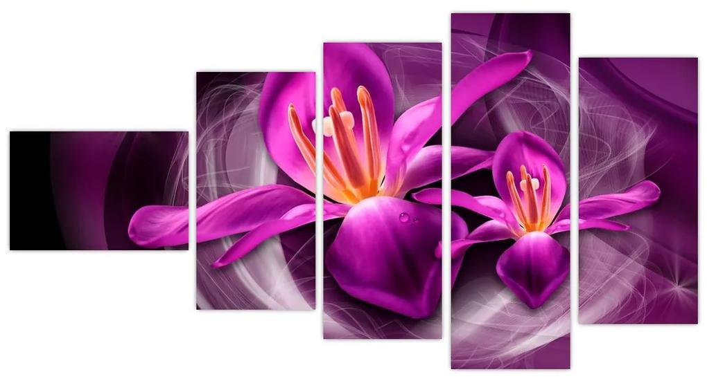 Abstraktný obraz kvetín