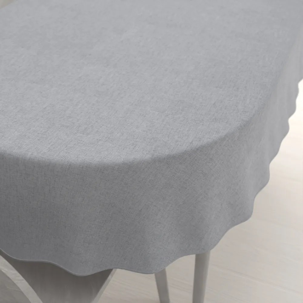 Biante Dekoračný oválny obrus BKW-208 Sivé žíhanie 130x200 cm