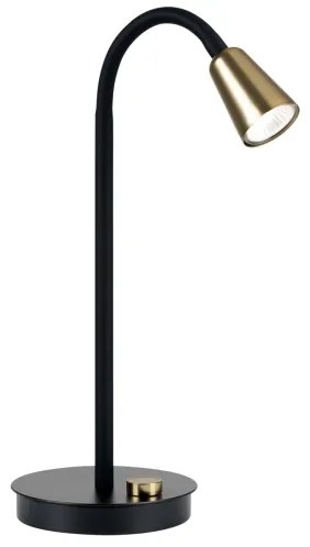 Orion - Stmievateľná flexibilná stolná lampa DOTTY 1xGU10/10W/230V čierna/mosadz