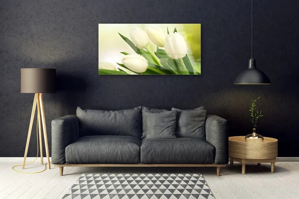 Obraz na skle Tulipány kvety rastlina 120x60 cm