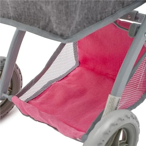 Kočík pre bábiku Baby Mix 2v1 Sophie ružový -sivý, 63,5 x 37 x 63,5 cm