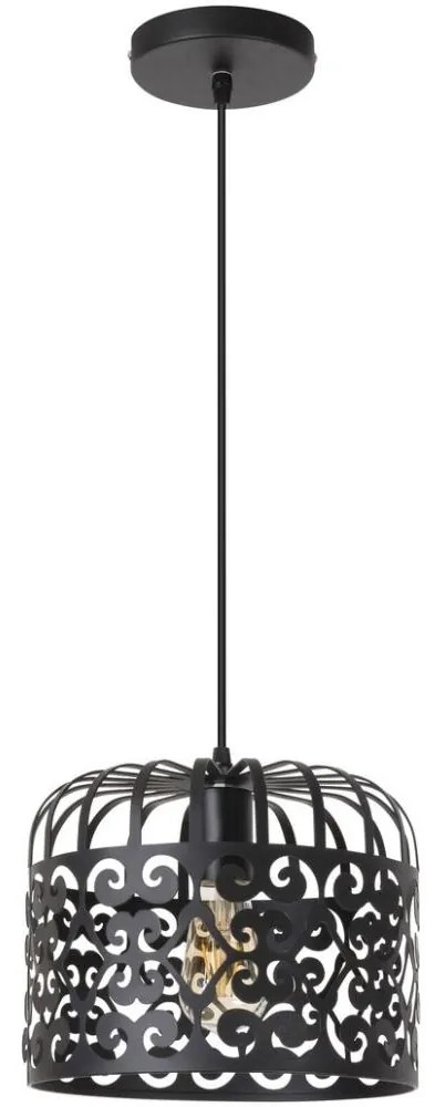 Rabalux 2156 - Luster ALESSANDRA 1xE27/60W/230V čierna