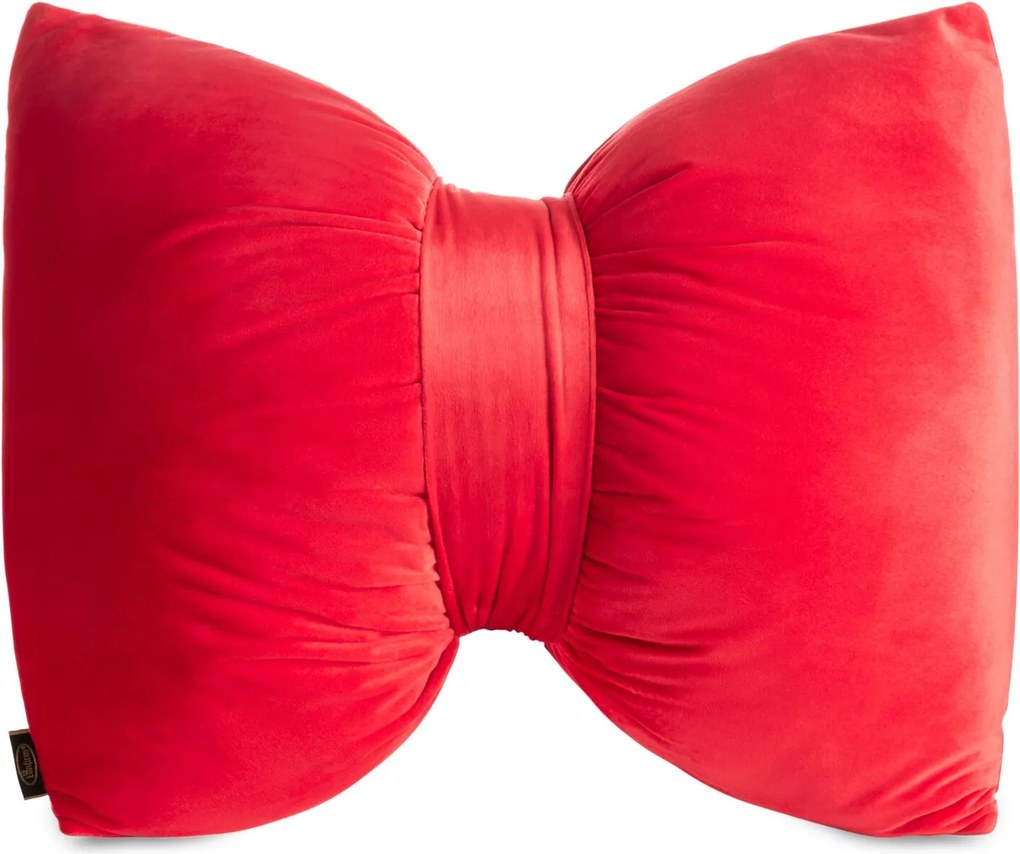 DEKORAČNÝ VANKÚŠ KOKARDA 45X55 CM ČERVENÁ