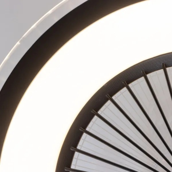 Brilagi - LED Stmievateľné svietidlo s ventilátorom RONDA LED/48W/230V čierna + DO