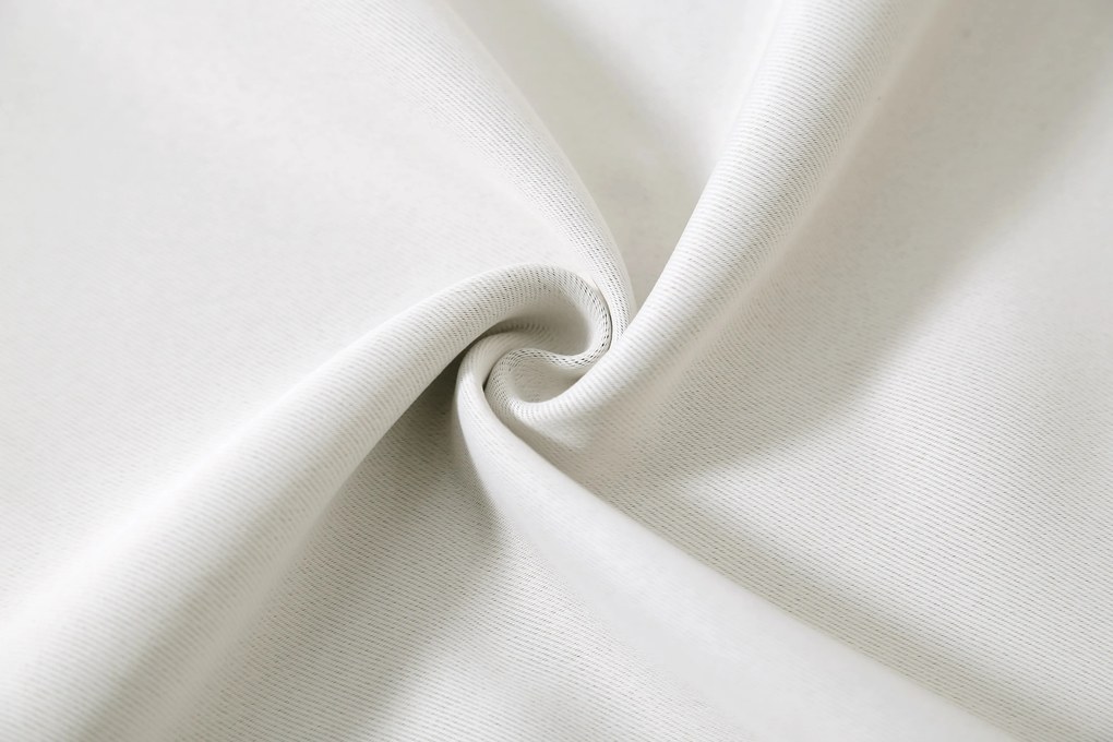 Bielo-krémový záves OXFORD 140x250 cm Zavesenie: Kovové krúžky