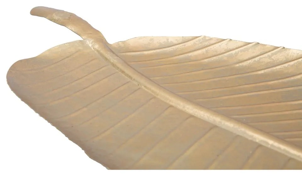 Dekorácia v zlatej farbe Mauro Ferretti Leaf, 55,5 × 18 cm