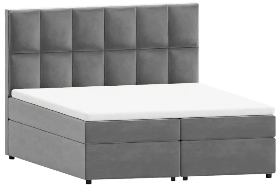Sivá boxspring posteľ s úložným priestorom 140x200 cm Flip – Ropez