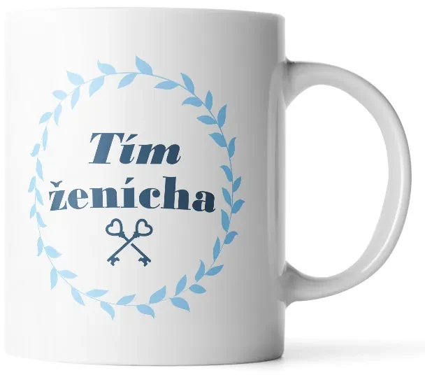 Sablio Hrnek Tým ženicha klíče - 200 ml - espresso