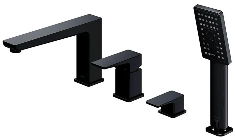 OMNIRES PM7432BL - Vaňová batéria 4-otvorová PARMA matná čierna