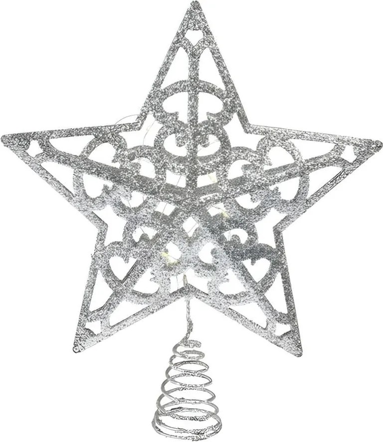 LED špic na stromček – hviezda 28 cm