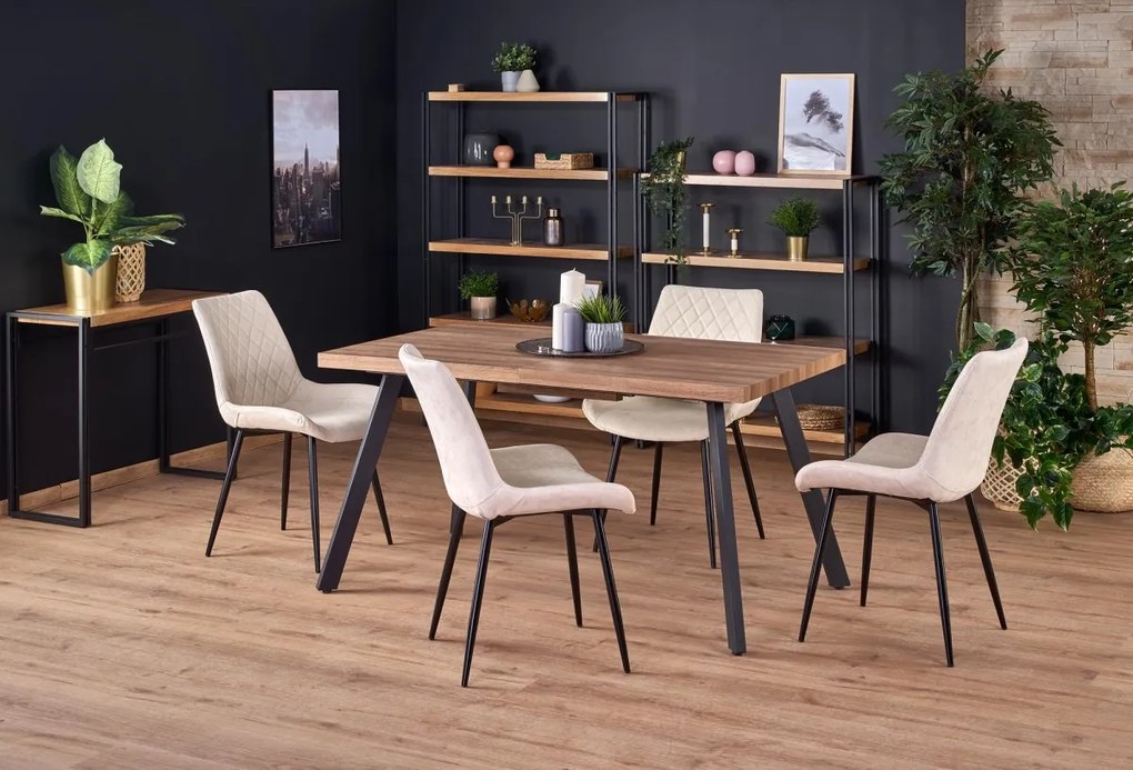 Skladací jedálenský stôl Berlin 160/220 cm orech/čierna