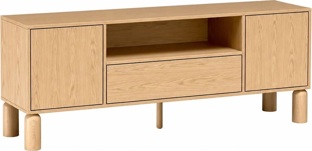 TV skrinka CAJA dub bookmatch 160 cm