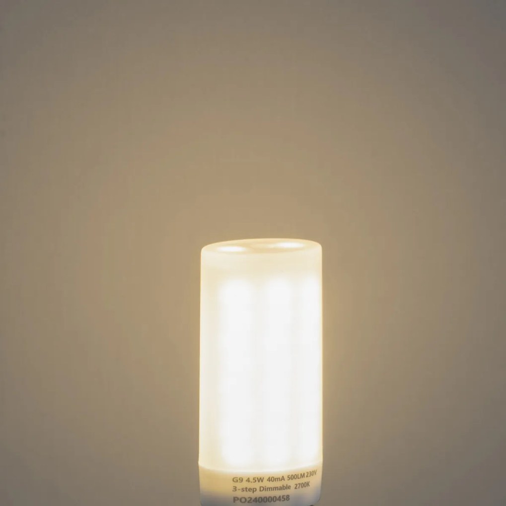 Sada 5 G9 3-stupňových stmievateľných LED žiaroviek opálových 4,5W 500 lm 2700K