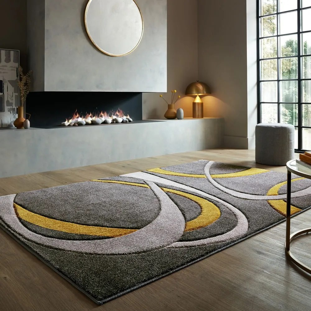 Okrovožlto-sivý koberec 160x230 cm Elude Orb – Flair Rugs