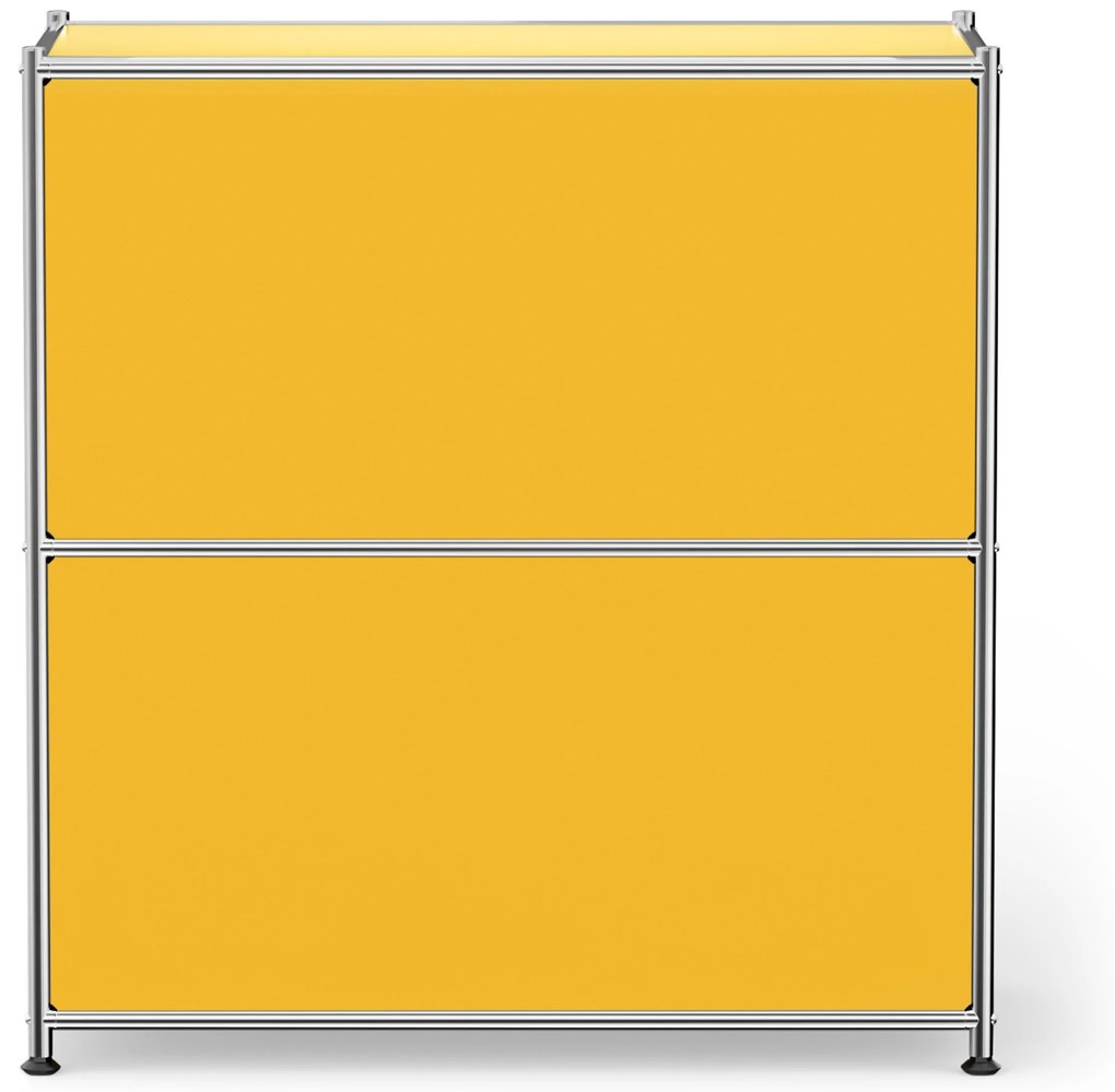 Kovová odkladacia skrinka »CN3« s výklopnými priehradkami, žltá
