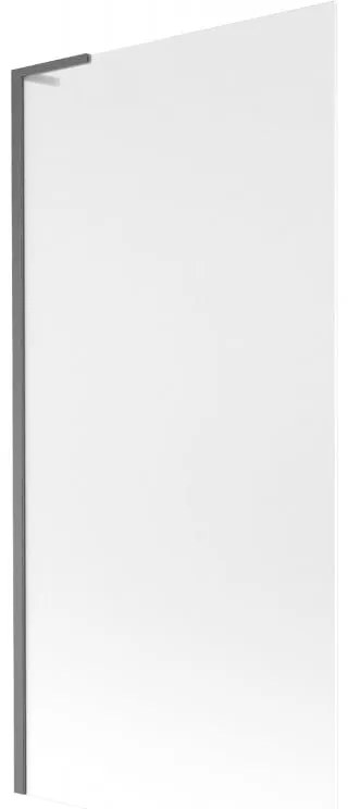 Mexen Next L, 1-krídlová vaňová zástena 90 x 150 cm, 6mm sklo námraza, grafitový profil, 895-090-000-03-30-66