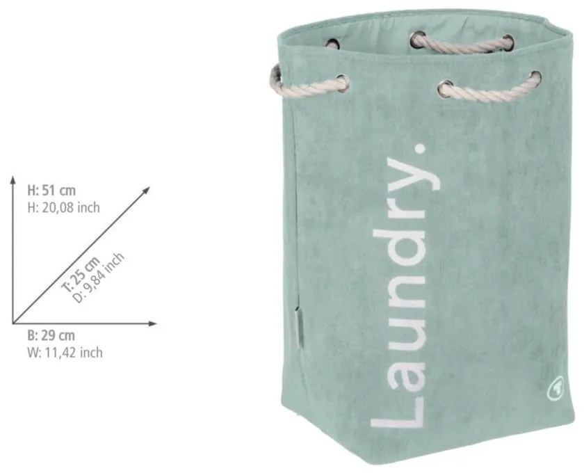Svetlozelený látkový kôš na bielizeň 35,5 l Tom Tailor – Wenko