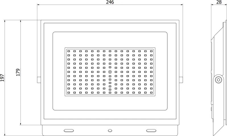 Mexen Luxpro+ LED reflektor, 100W, studená - 6500K, 11000 lm, čierna - L231-100-65-70