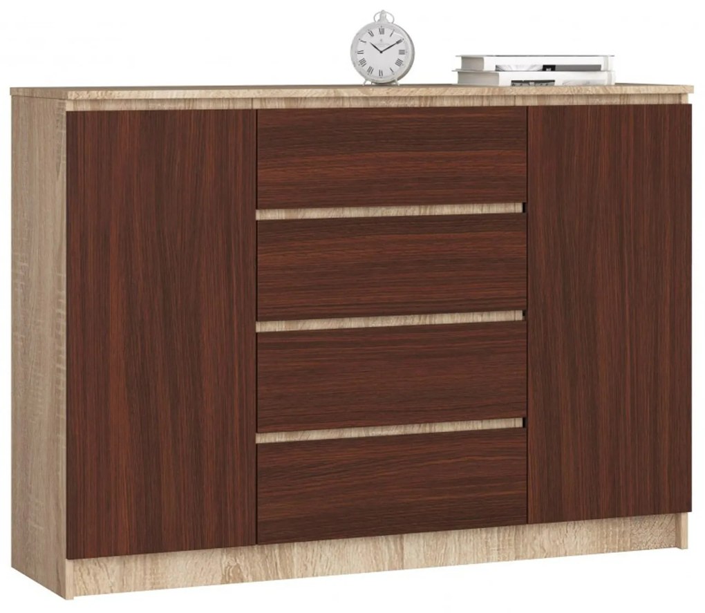 Komoda K140 2D4SZ sonoma / wenge