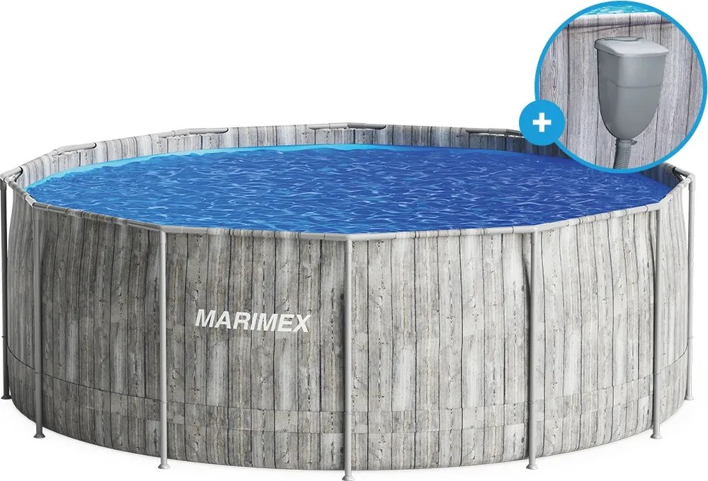 Marimex | Bazén Marimex Florida 3,66x1,22 m so zabudovaným skimmerom - motív ŠEDÉ DREVO | 10340321