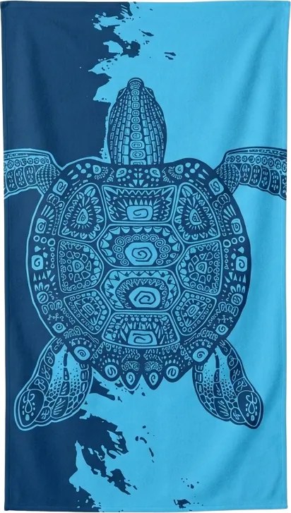 Rýchloschnúca XXL plážová osuška OCEVA modrá 150 x 210 cm, 100% mikrovlákno