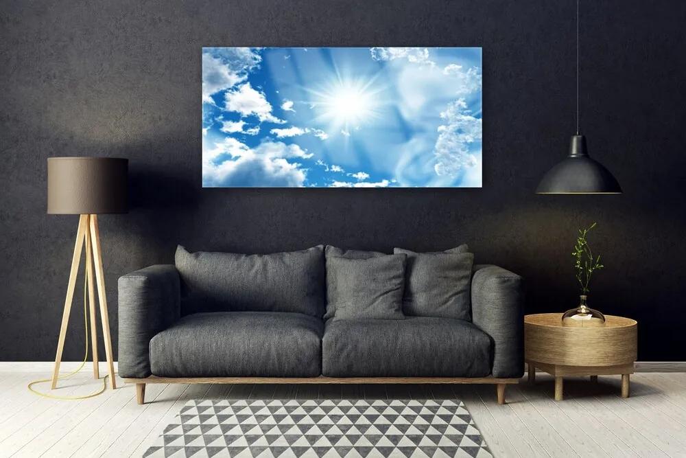 Obraz plexi Slnko mraky nebo modré 120x60 cm