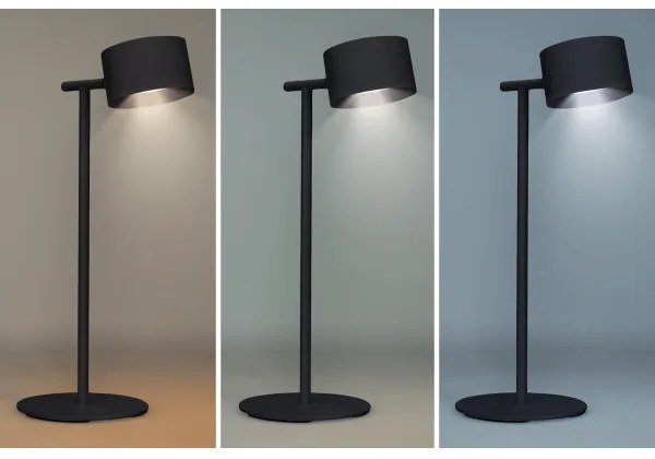 Solight WO68-B-LED Stm. nabíjacia lampa 3v1 LED/4W/2000 mAh 3000/4000/6500K čierna