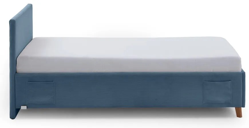 Modrá čalúnená detská posteľ bez roštu 140x200 cm Cool – Meise Möbel