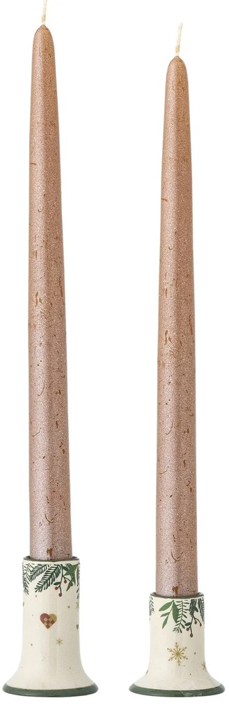 Bloomingville Keramický svietnik Grazia – set 2 ks