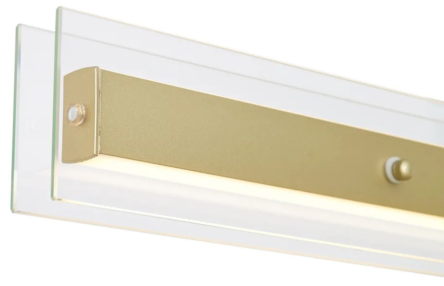 Moderné závesné svietidlo mosadzné s čírym sklom - Catch