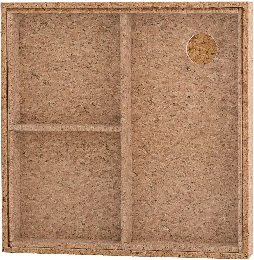 Úložný korkový box s viečkom Bloomingville Nature Cork, 24 × 24 cm