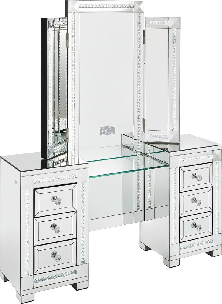 XXXLutz TOALETNÝ STOLÍK, strieborná, 151/40,5/183 cm Xora - Toaletné stolíky - 001047017501