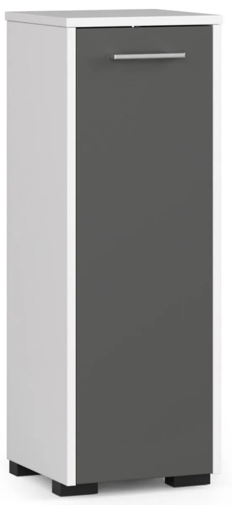 Kúpeľňová skrinka Fin 30 cm biela/grafit