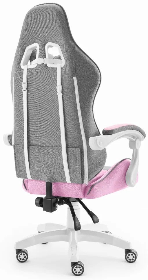 Herné kreslo Rainbow Pink Gray Mesh