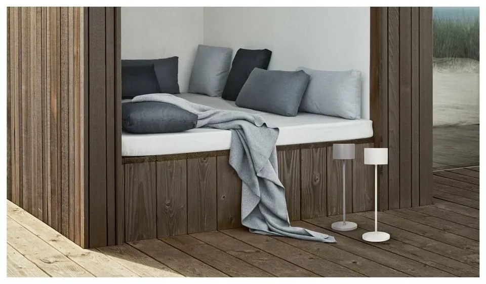 Tmavosivá prenosná LED lampa Blomus Farol