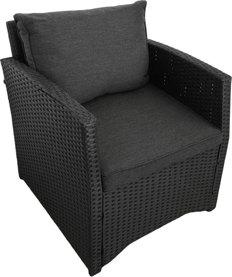 Veľká rodinná záhradná súprava Avenberg AMICO čierna/antracitová