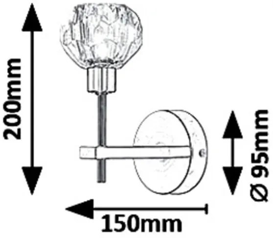 Rabalux 5394 - Nástenné svietidlo KASSIA 1xG9/5W/230V