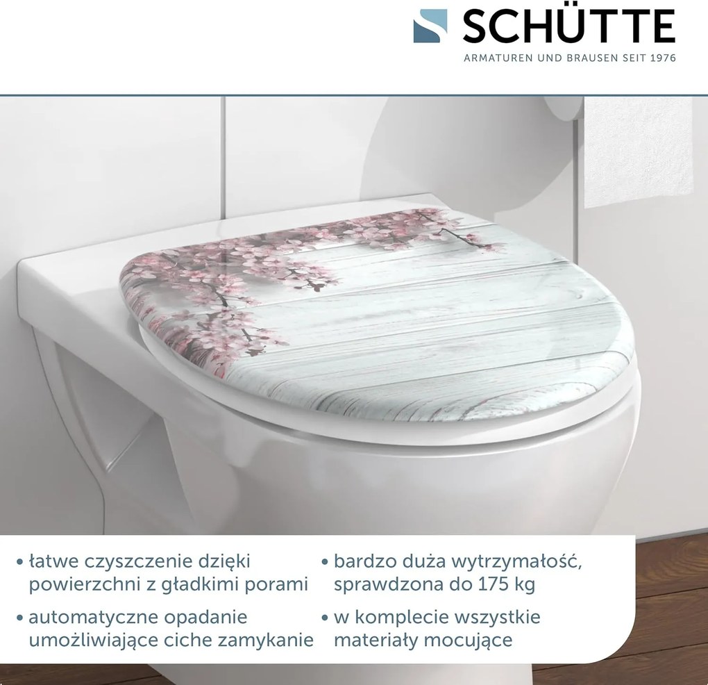 Eisl Sanitär WC sedadlo Duroplast Soft Close Flowers and Wood 82197