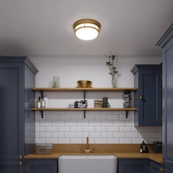 Hinkley HK-HADLEY-F-BR-Kúpeľňové stropné svietidlo HADLEY 3xE27/40W/230V IP44 zlaté