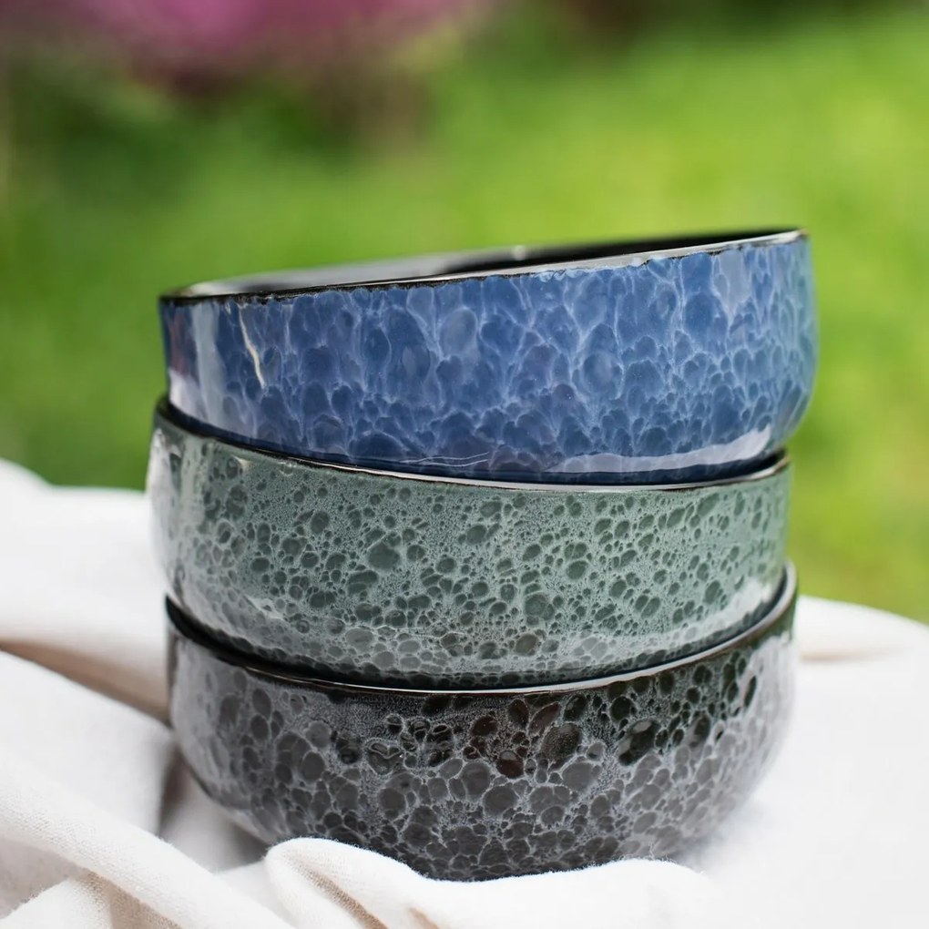 Mäser Jedálenská súprava riadu 16 ks FILIPPA – čierna