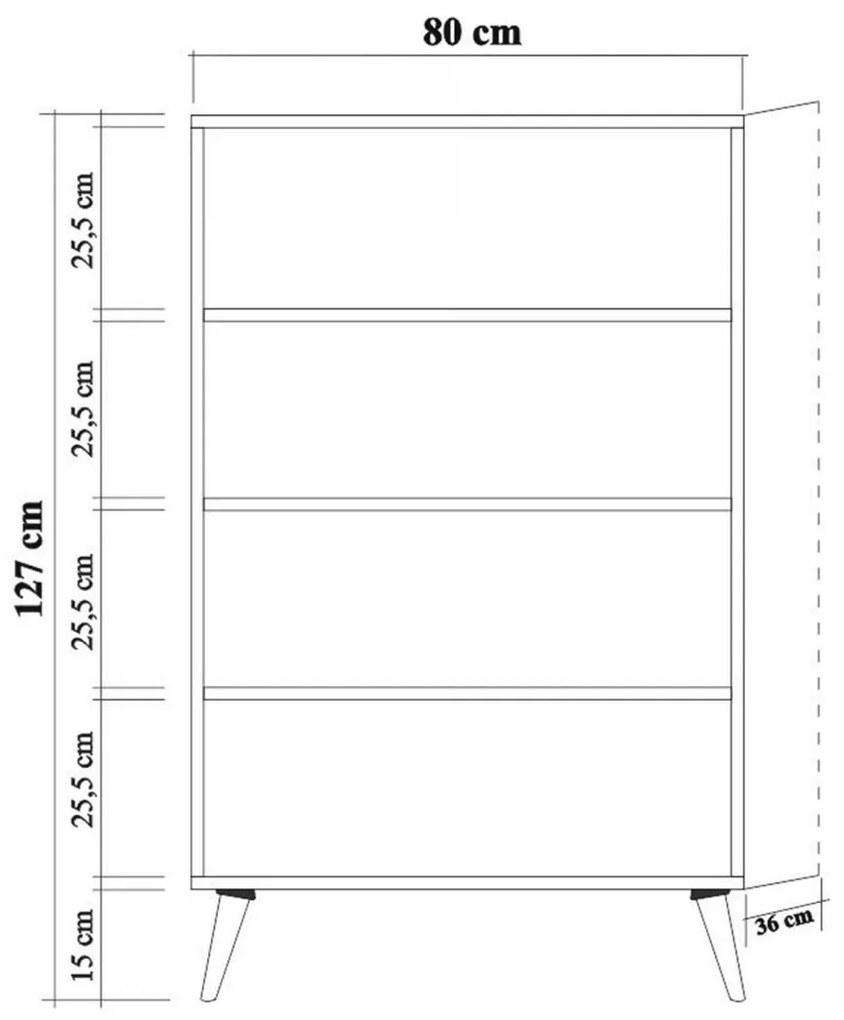 Komoda Multibox 80 cm viacfarebná