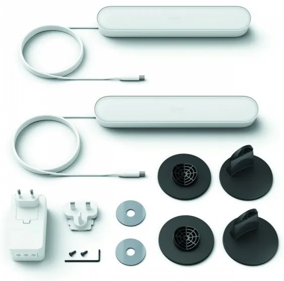 Philips - SADA 2x LED RGB Stmievateľná stolná lampa Hue AMBIANCE LED/6W/230V biela