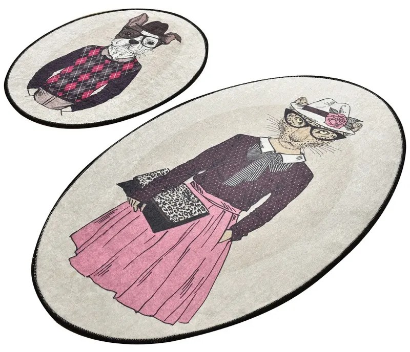 Súprava 2 kusov kúpeľňových predložiek Dude viacfarebná