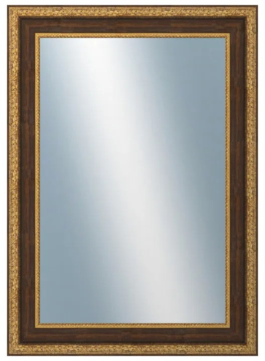DANTIK - Zrkadlo v rámu, rozmer s rámom 50x70 cm z lišty KLASIK hnedá (3004)