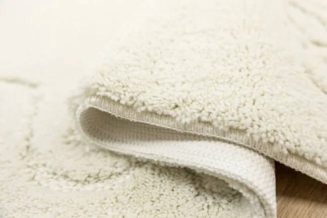 Kúpeľňový koberček Marika krémový, kvety