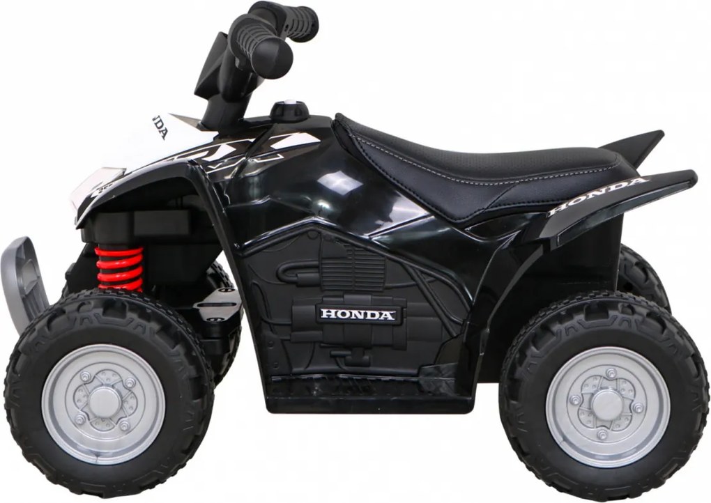 Ramiz Štvorkolka Honda 250X TRX na batérie čierna + klaksón + LED + ekokoža