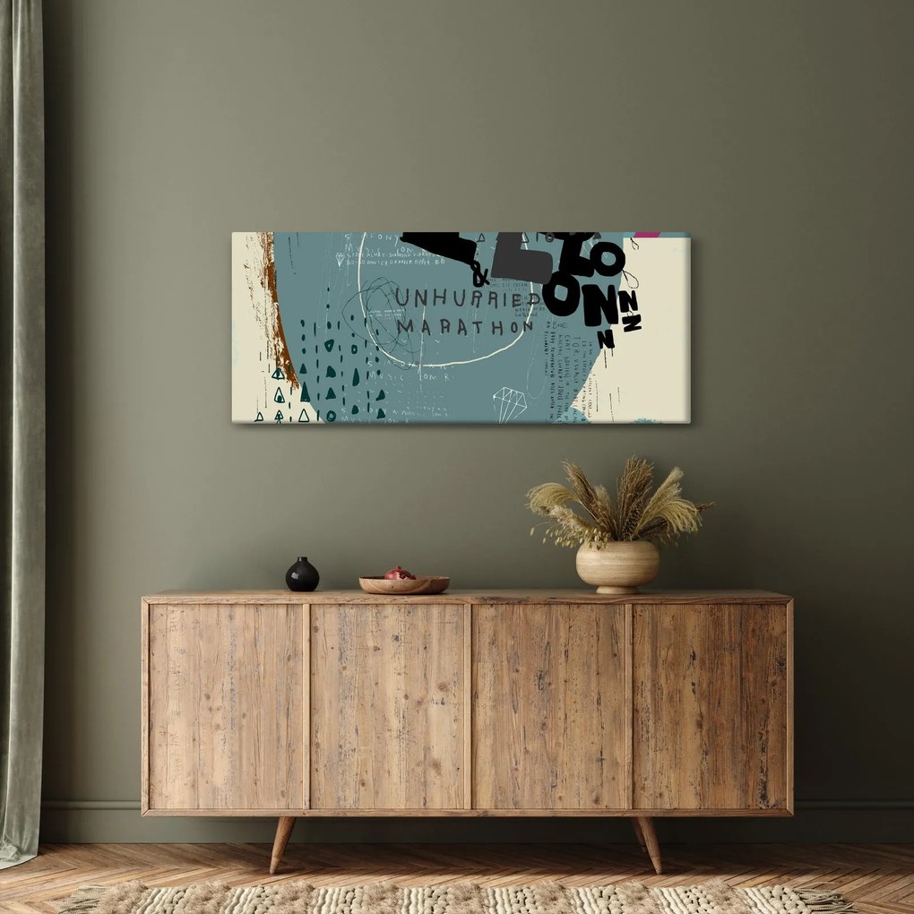 Obraz - Lietajúci balón s dúhou (120x50 cm)