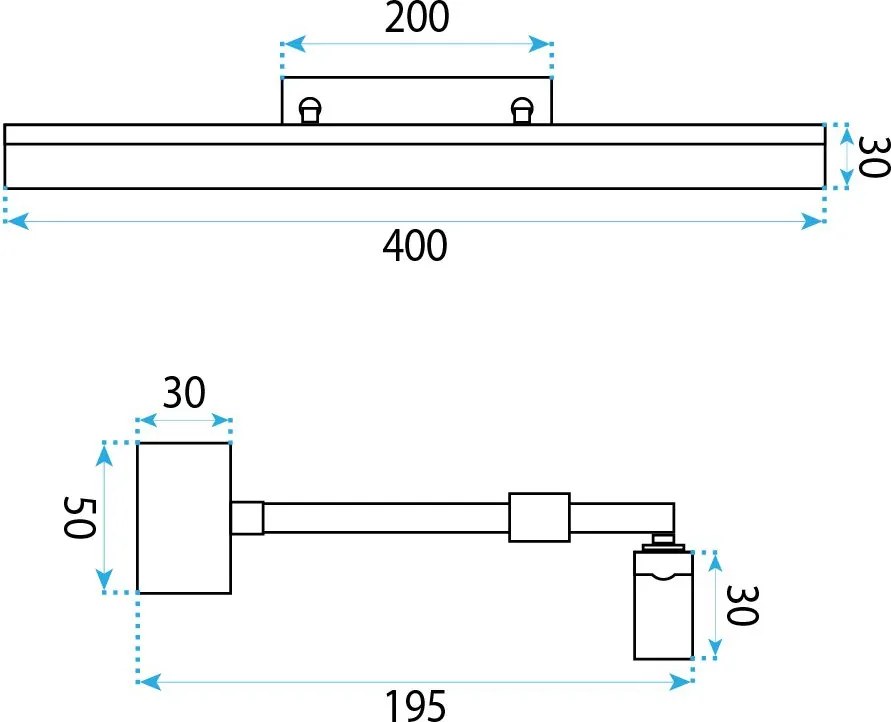 Toolight Toolight, LED nástenné svietidlo, 40cm, 6W, 4000K, 1000lm, APP1872-1W, Zlatá, OSW-60985