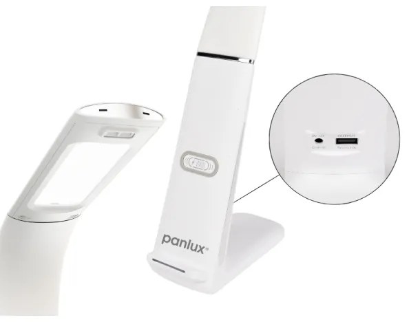 LED stmievateľná stolová lampa s bezdrôtovým nabíjaním LORD EVO LED/8W/230V biela